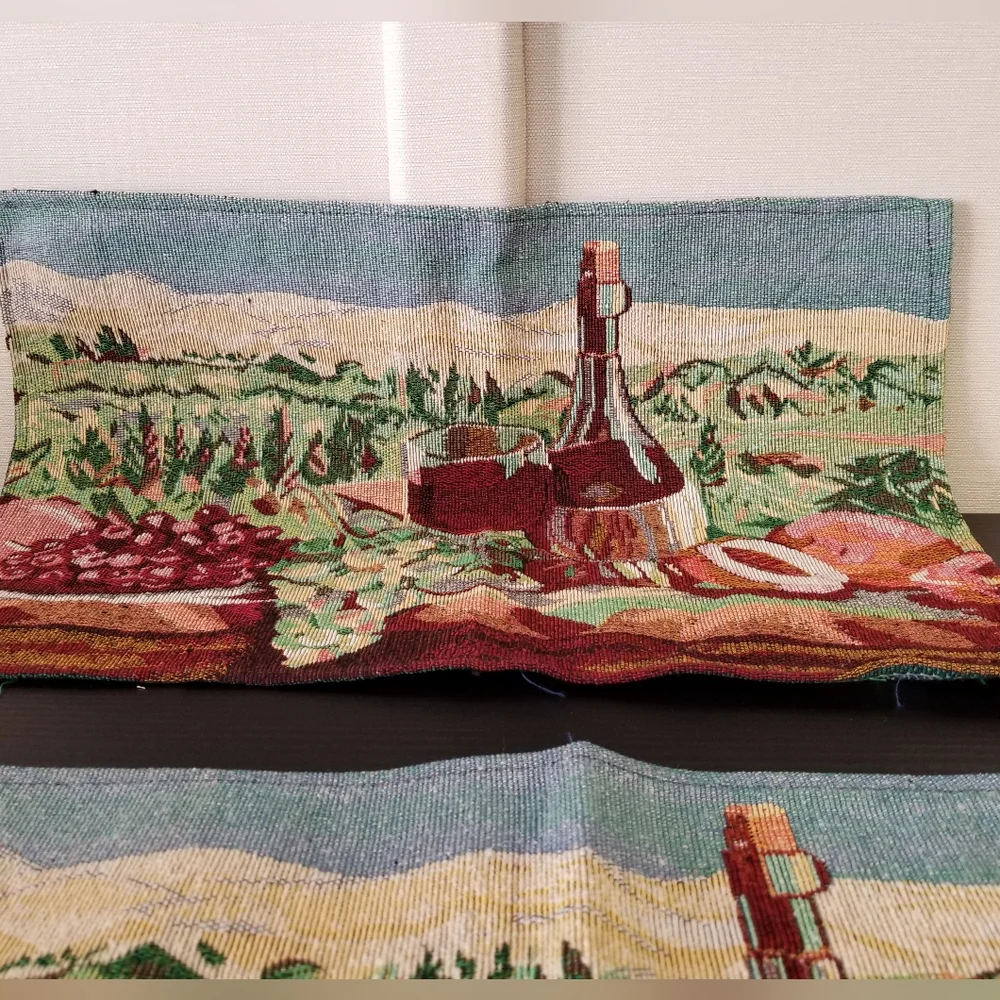 - New Handcrafted Vineyard Winery Tablemats, set of 2